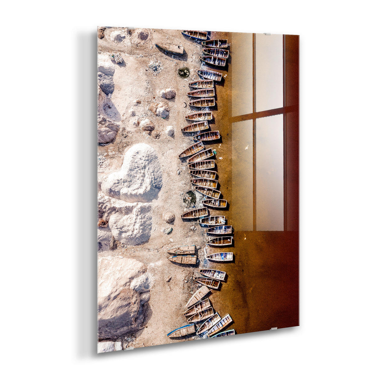 GLASBILD Landschaft & Natur, Abstraktes 120/80 cm  - Multicolor, Basics, Glas/Papier (120/80cm)