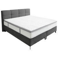 BOXSPRINGBETT 180/200 cm  in Grau  - Schwarz/Grau, Konventionell, Holz/Holzwerkstoff (180/200cm) - Carryhome
