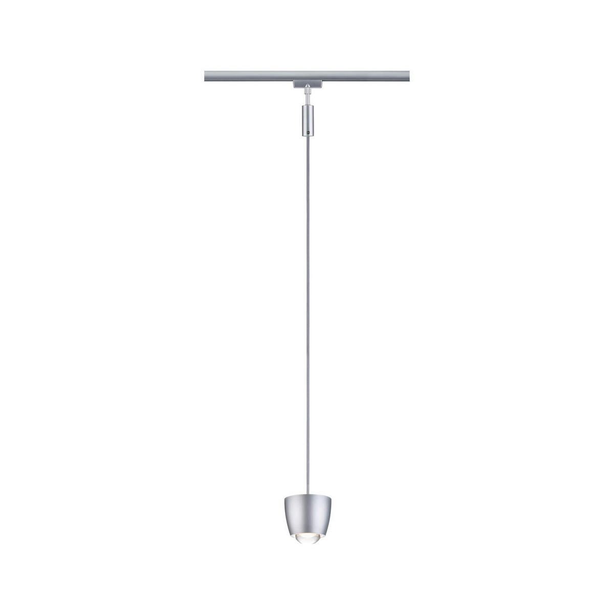SCHIENENSYSTEM-HÄNGELEUCHTE URail Tyros 10,0/130 cm   - Chromfarben, Basics, Kunststoff (10,0/130cm) - Paulmann