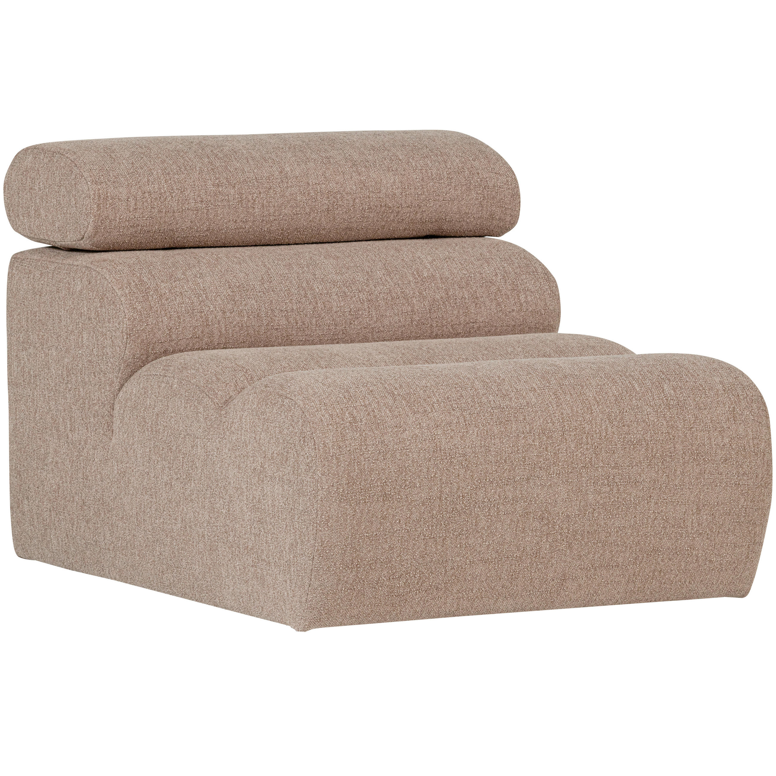 SOFAELEMENT Novi in Bouclé Taupe  - Taupe/Schwarz, Design, Kunststoff/Textil (82/86/113cm) - Livetastic