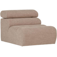 SOFAELEMENT Novi in Bouclé Taupe  - Taupe/Schwarz, Design, Kunststoff/Textil (82/86/113cm) - Livetastic