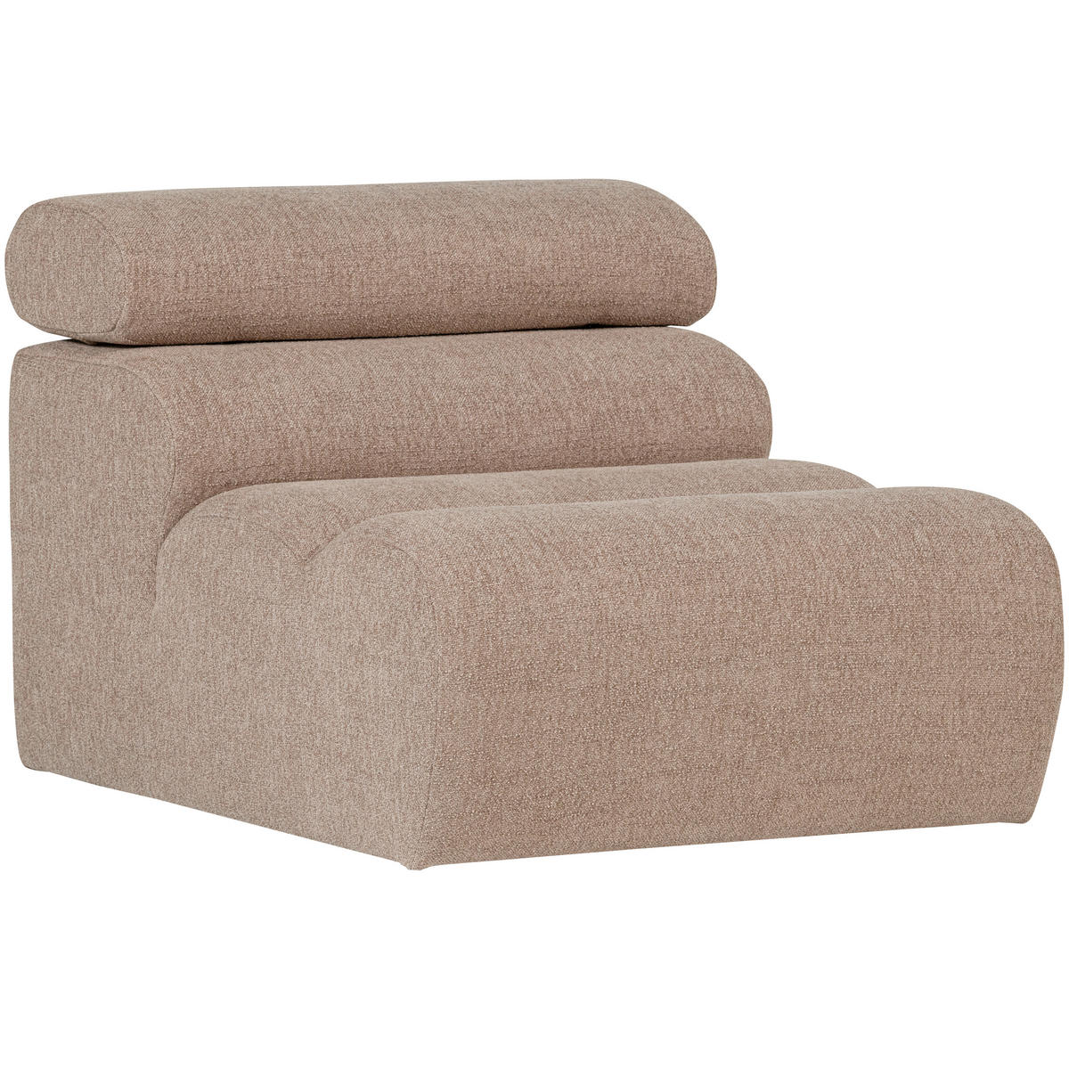 SOFAELEMENT Novi in Bouclé Taupe  - Taupe/Schwarz, Design, Kunststoff/Textil (82/86/113cm) - Livetastic