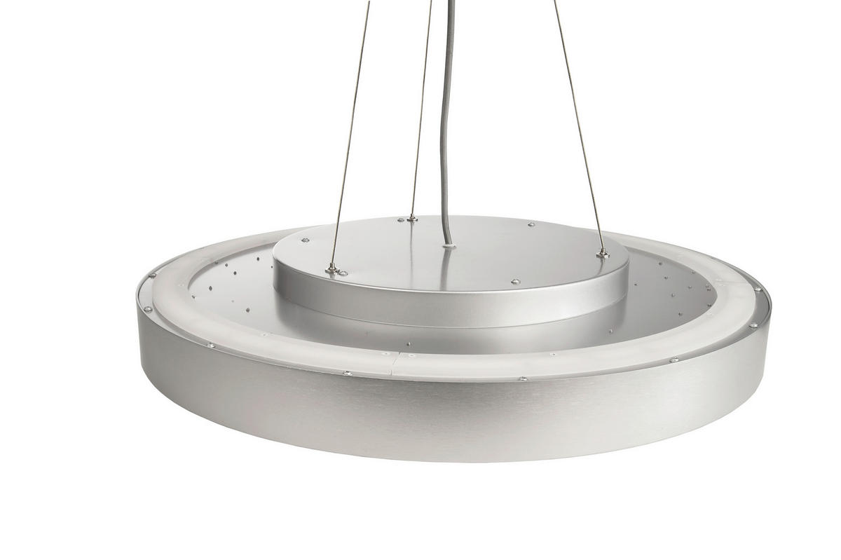 LED-HÄNGELEUCHTE Menkar 60/60/220 cm   - Alufarben, Design, Metall (60/60/220cm)