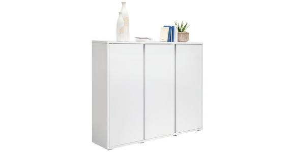 SCHUHSCHRANK in 145/120/34 cm - Weiß, KONVENTIONELL, Holzwerkstoff (145/120/34cm) - Xora