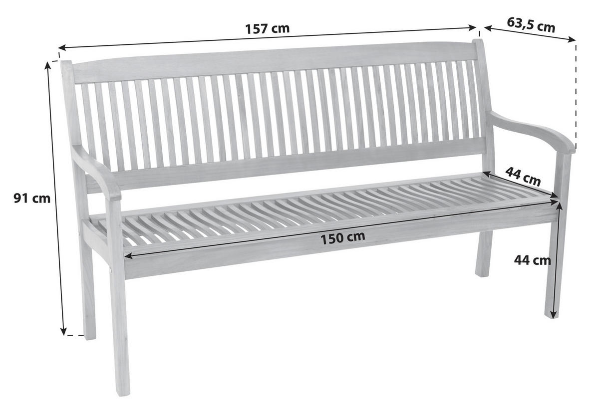 VRTNA KLOP les evkaliptusa   - naravne barve, Konvencionalno, les (157/91/63,5cm) - Gardenson