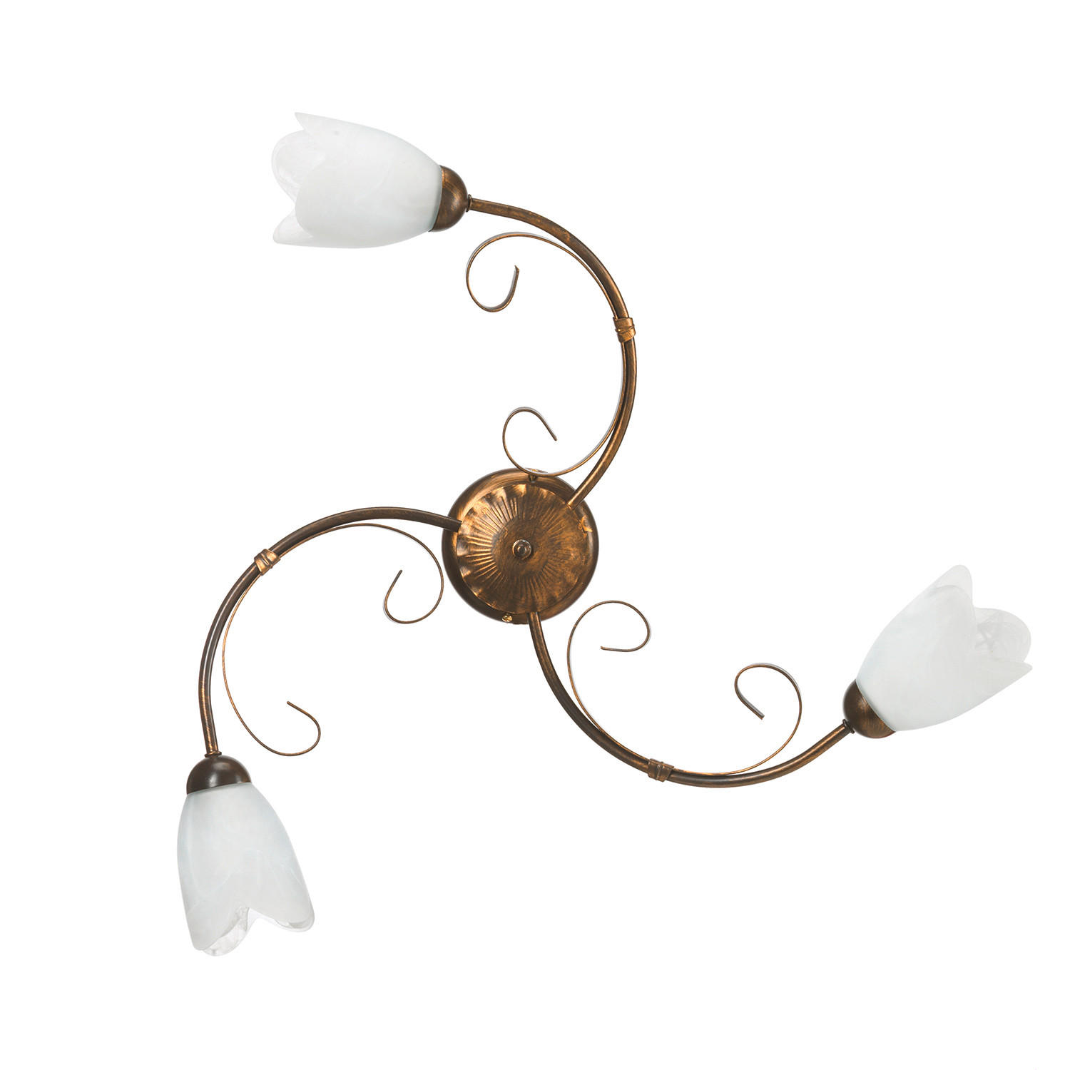 DECKENLEUCHTE 4623 ODINO 60/15 cm   - Bronzefarben, KONVENTIONELL, Glas/Metall (60/15cm)
