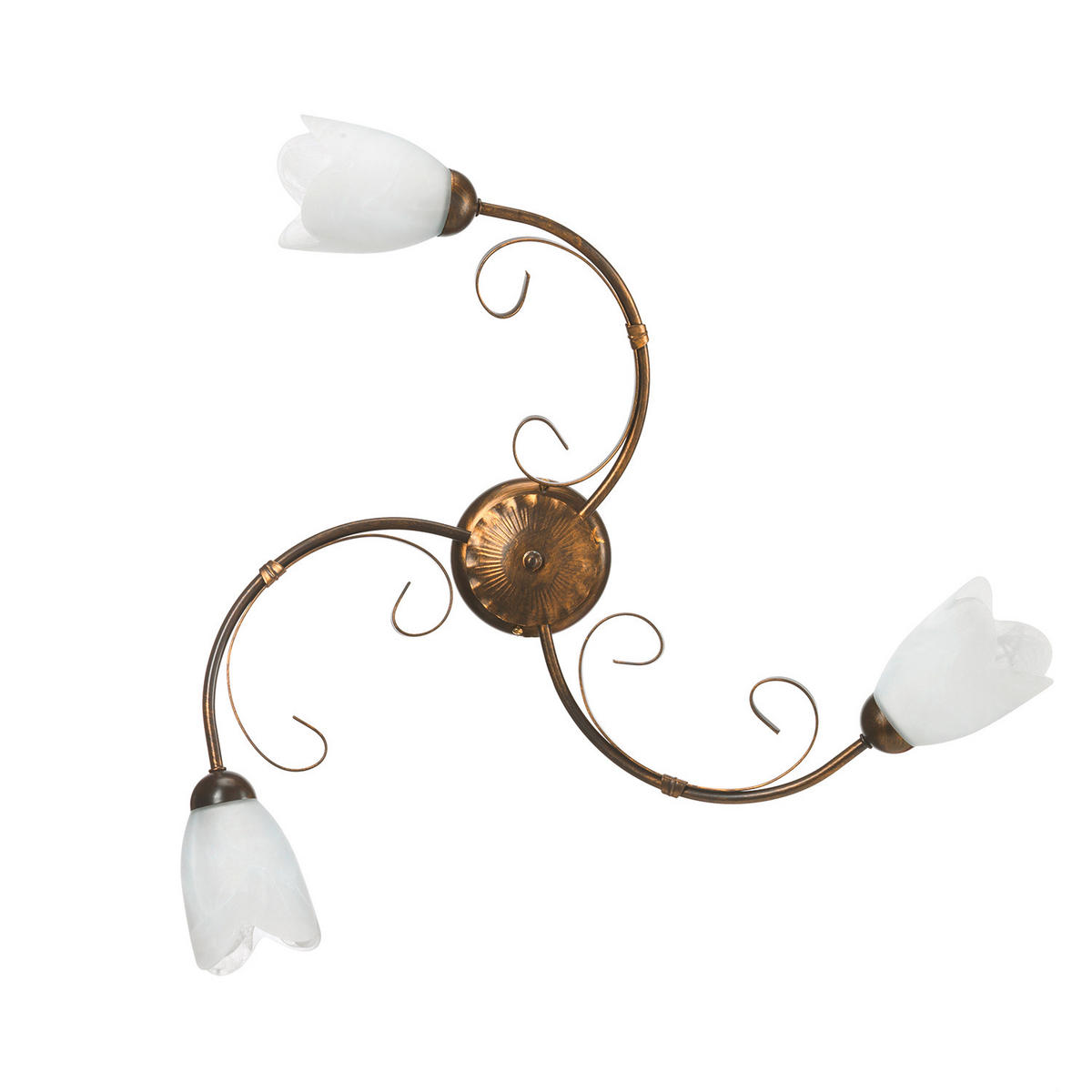 DECKENLEUCHTE 4623 ODINO 60/15 cm   - Bronzefarben, KONVENTIONELL, Glas/Metall (60/15cm)