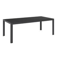 GARTENTISCH Metall, Kunststoff rechteckig  - Schwarz, MODERN, Kunststoff/Metall (210/74/100cm) - Ambia Garden