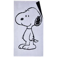 STRANDTUCH Snoopy Beach Schwarz 100/180 cm  - Schwarz, Design, Textil (100/180cm) - Vossen