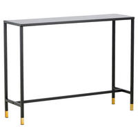 BEISTELLTISCH 100/30/75 cm Schwarz, Messingfarben rechteckig  - Messingfarben/Schwarz, Design, Glas/Metall (100/30/75cm) - Livetastic