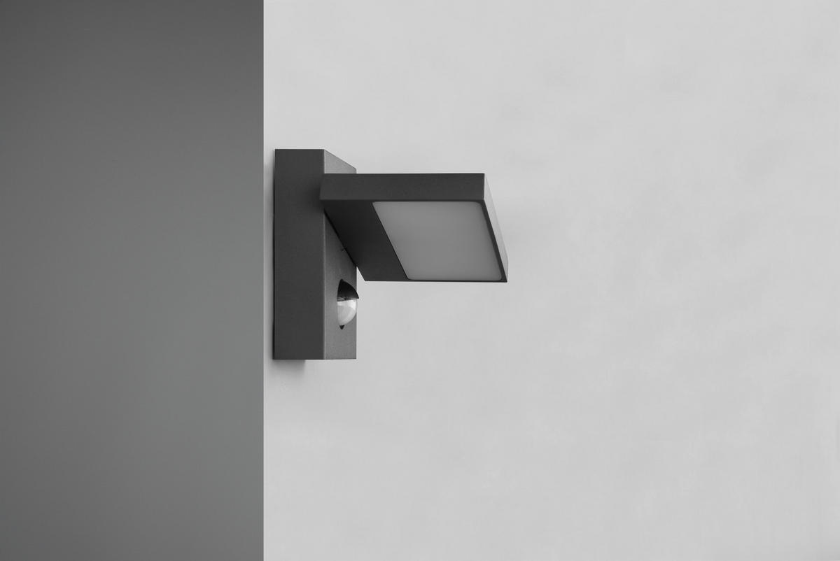 AUßENWANDLEUCHTE 15/12/12,5 cm   - Anthrazit, Design, Metall (15/12/12,5cm)