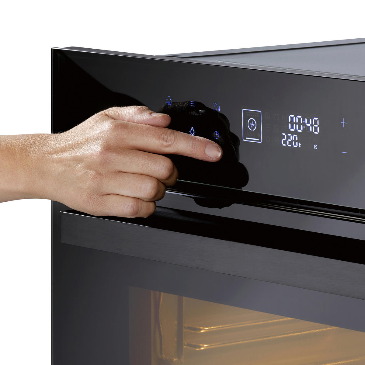 EINBAUDAMPFGARER SteamMaster E56  - Edelstahlfarben/Schwarz, Basics, Glas/Metall (59,5/45,5/55,0cm) - CASO Design