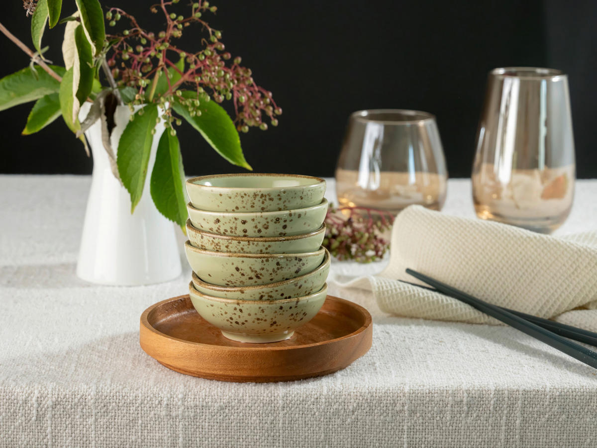 DIPSCHALENSET 8 cm  - Grün, Trend, Keramik (8cm) - Creatable