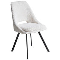 STUHL   Struktur  Beige  - Beige/Schwarz, Design, Textil/Metall (48/85/56cm) - Carryhome
