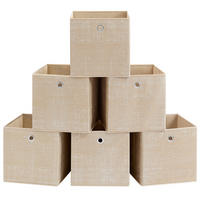 AUFBEWAHRUNGSBOXEN-SET - Sandfarben/Beige, Basics, Papier/Textil (30/30/30cm)
