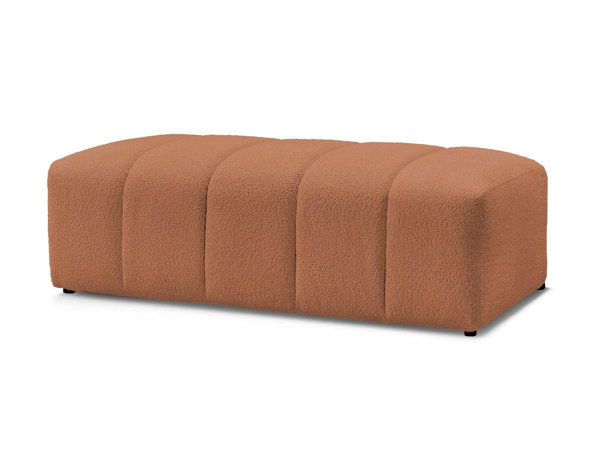 HOCKER ANNECY Bouclé Orange  - Schwarz/Orange, MODERN, Kunststoff/Textil (140/45/70cm)