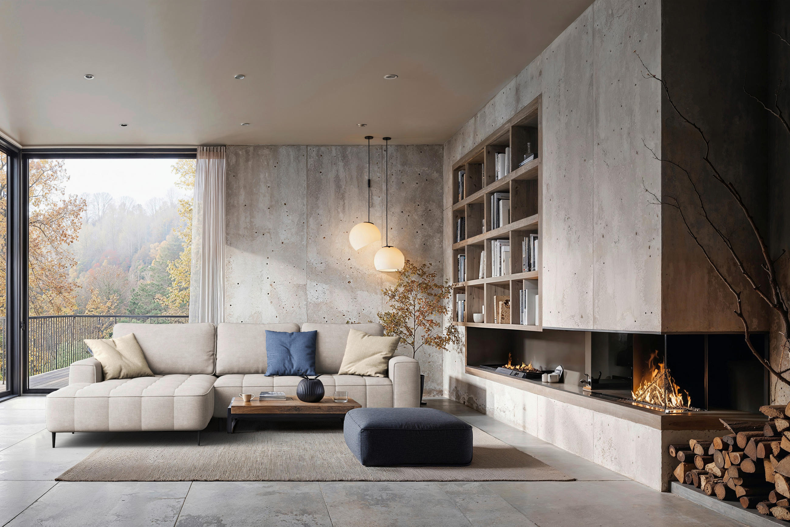 Livetastic Eckschlafsofa Florence Sand 280x166 cm