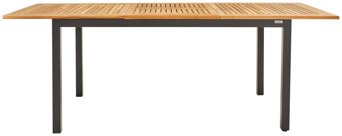 KERTI ASZTAL 150-210/90/74 cm   - natúr/antracit, Basics, fa/fém (150-210/90/74cm) - Ambia Garden