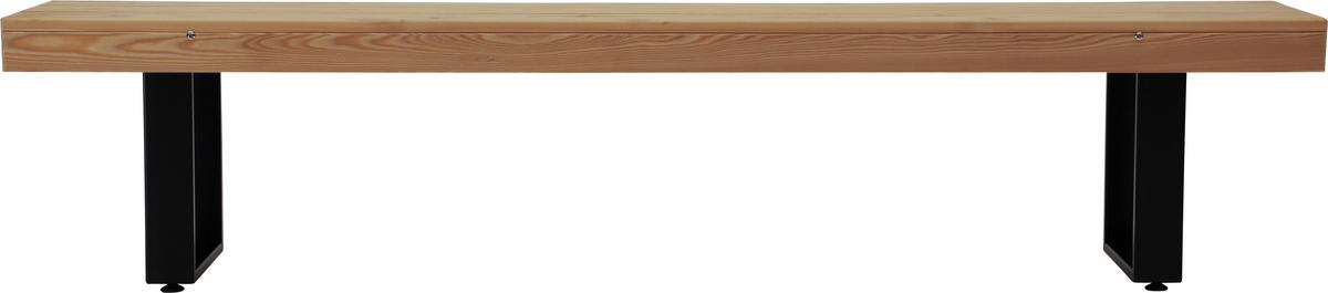 GARTENBANK 220/46/34 cm Lärche   - Lärchefarben/Schwarz, MODERN, Holz/Metall (220/46/34cm) - Jan Kurtz