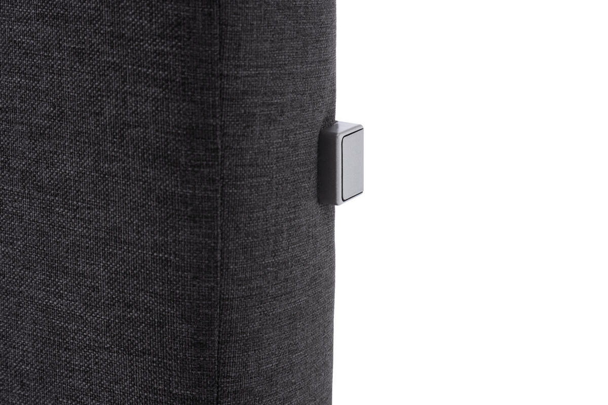 BOXBETT 180/200 cm  in Anthrazit  - Edelstahlfarben/Anthrazit, MODERN, Kunststoff/Textil (180/200cm) - Livetastic