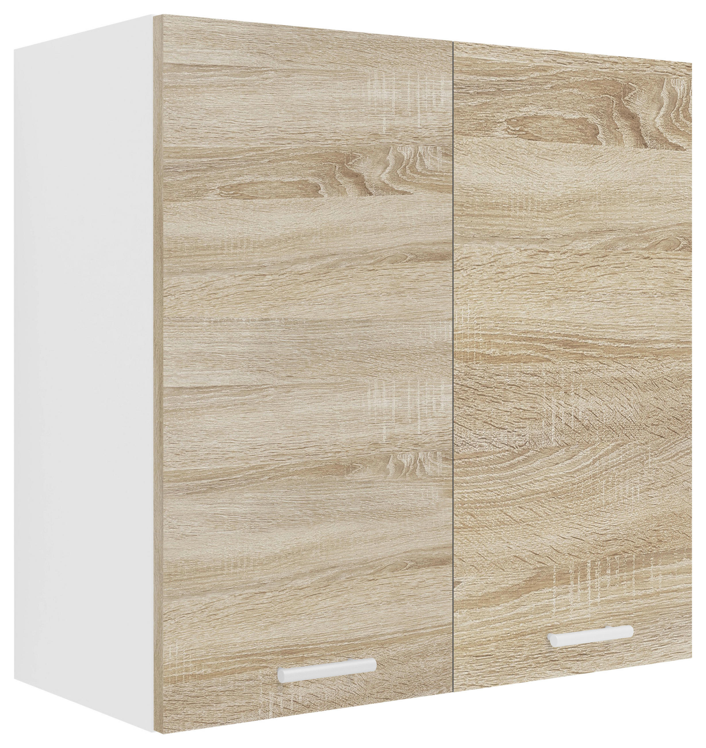 HÄNGESCHRANK Sonoma Eiche - Alufarben/Weiß, KONVENTIONELL, Holzwerkstoff/Metall (60/60/31cm) - MID.YOU