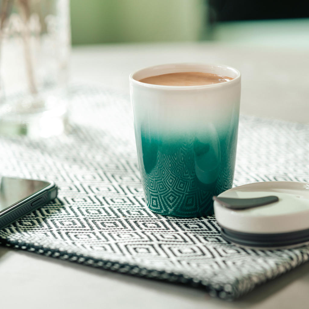 COFFEE-TO-GO-BECHER TO GO, TO STAY 0,29 L  - Dunkelgrün, Basics, Keramik/Kunststoff (290ml) - like.Villeroy & Boch