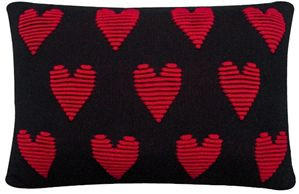 KISSENHÜLLE 40/60 cm  - Rot/Schwarz, Trend, Textil (40/60cm) - Novel