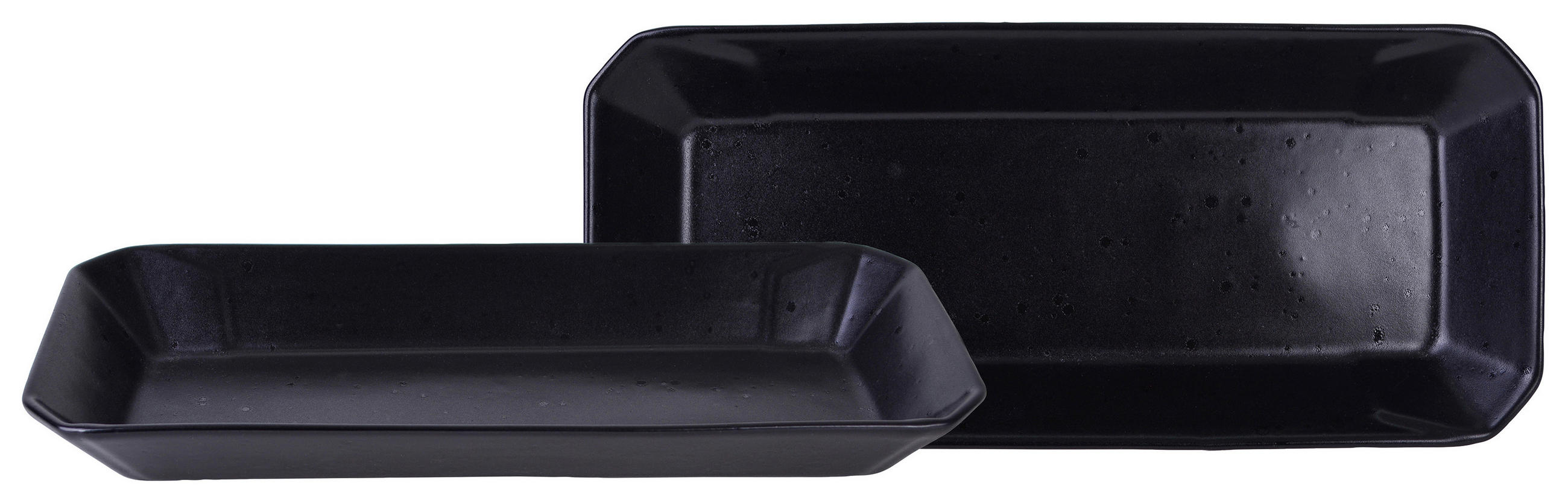 SERVIERSCHALENSET Streat Food  30/13 cm  - Schwarz, Basics, Keramik (30/13cm) - Creatable