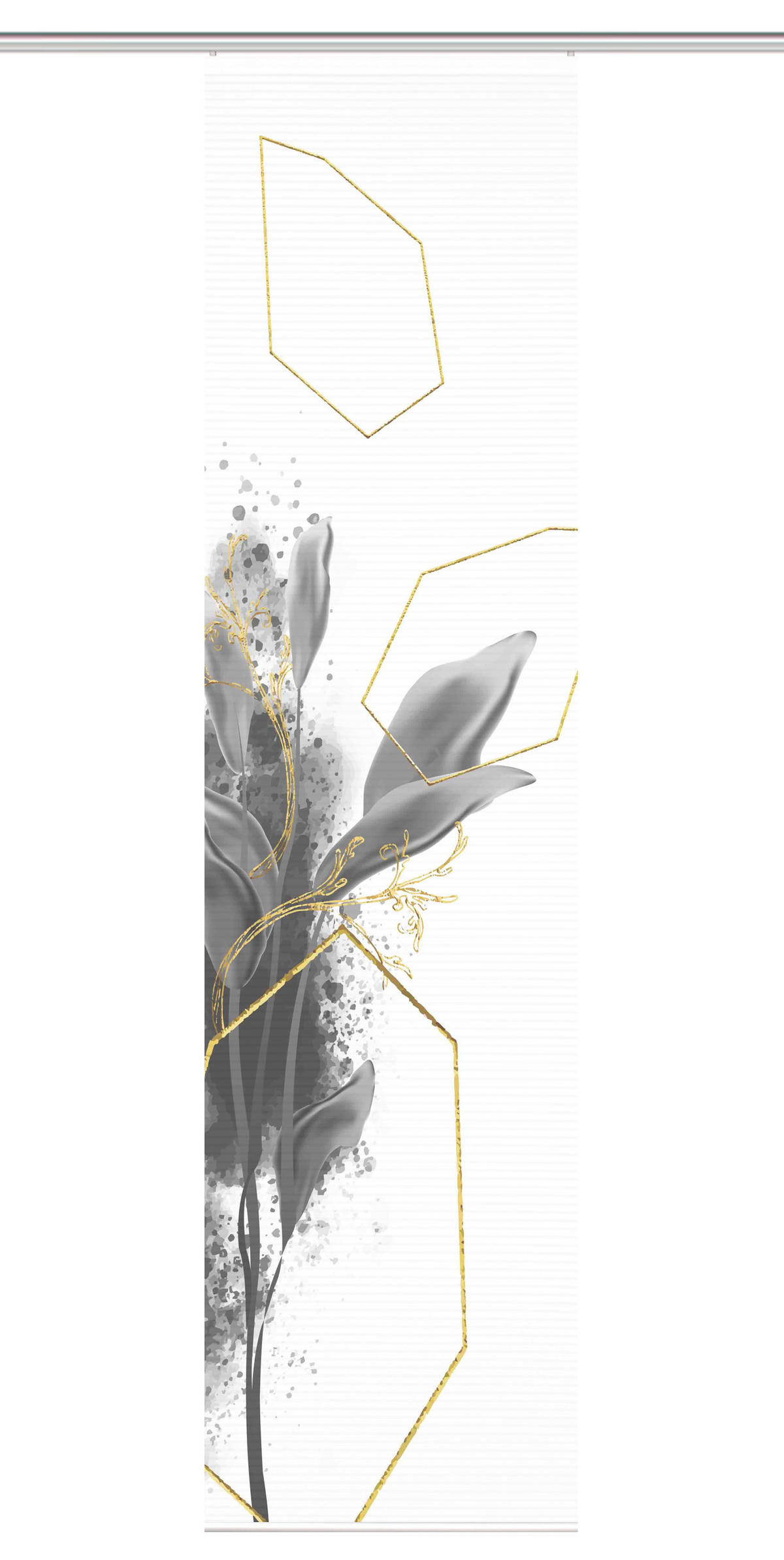 FLÄCHENVORHANG in Grau halbtransparent  - Grau, Natur, Textil (60/245cm)