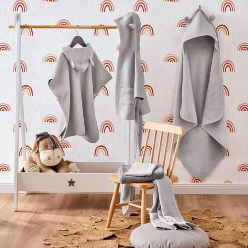 PONCHO    - Grau, Basics, Textil - Patinio