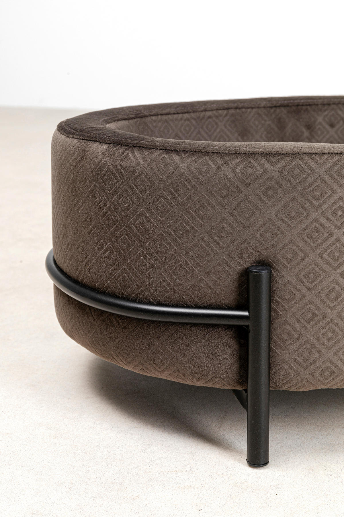 HUNDEBETT - Graubraun, Design, Textil/Metall (61/24/42cm) - Kare-Design