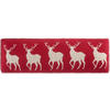 ZUGLUFTSTOPPER - Rot/Weiß, KONVENTIONELL, Textil (25/80cm) - X-Mas
