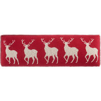 ZUGLUFTSTOPPER - Rot/Weiß, KONVENTIONELL, Textil (25/80cm) - X-Mas
