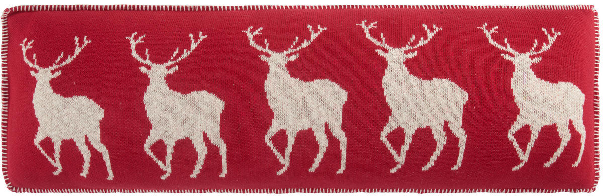 ZUGLUFTSTOPPER - Rot/Weiß, KONVENTIONELL, Textil (25/80cm) - X-Mas