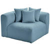 SOFAELEMENT in Flachgewebe, Teddystoff Blau  - Blau, Trend, Textil (115/70/115cm) - Livetastic