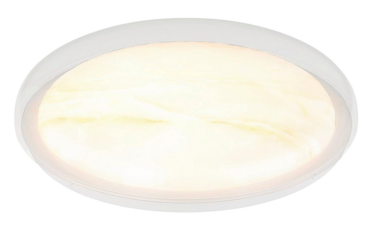 LED-DECKENLEUCHTE 38,5/8 cm   - Klar/Weiß, Basics, Kunststoff/Metall (38,5/8cm) - Globo