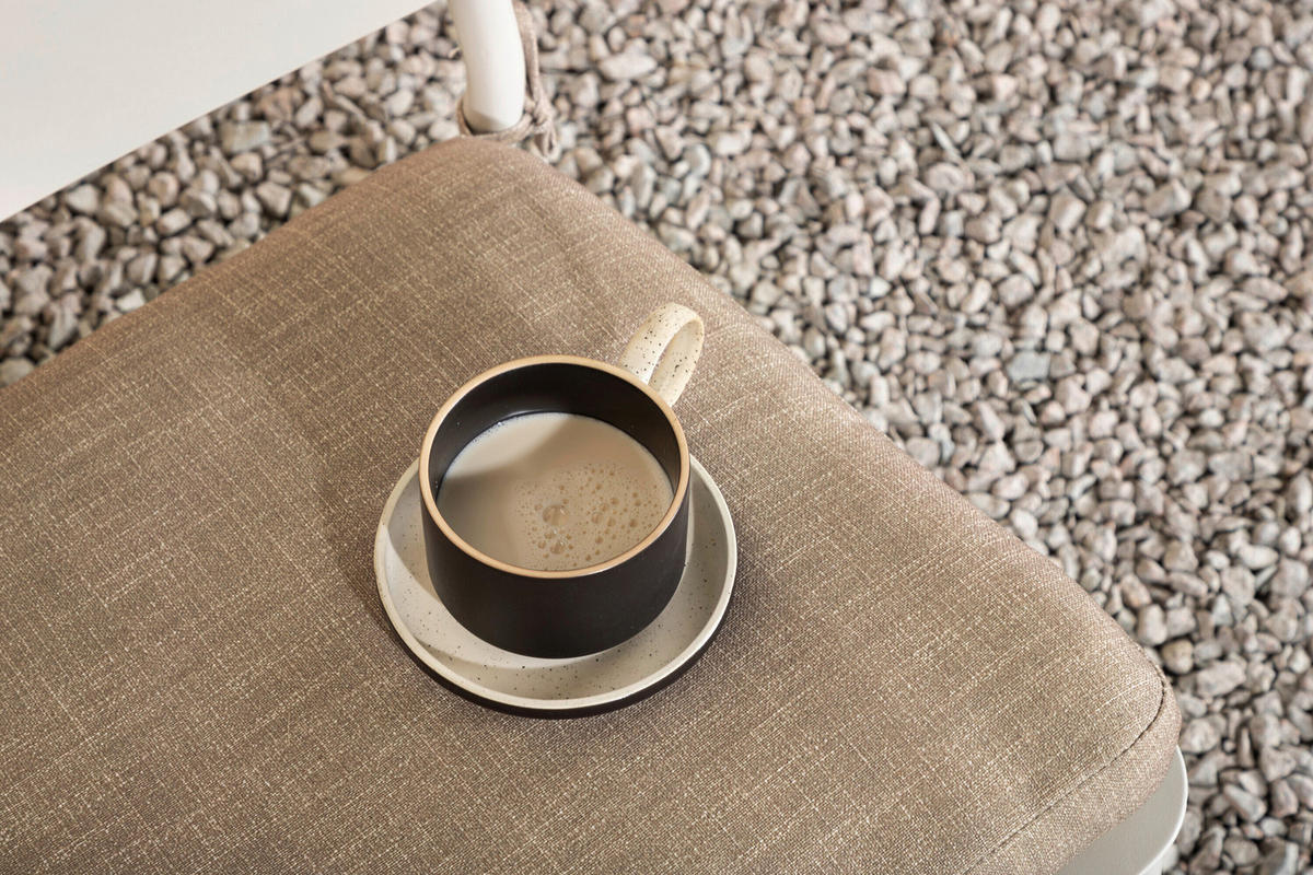 GARTENSTUHL-SET Aluminium Beige  - Beige, MODERN, Textil/Metall (55/73/59cm) - Gardenson