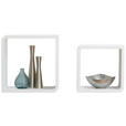 WANDREGALSET 23-28/23-28/15 cm  - Weiß, Basics, Holzwerkstoff (23-28/23-28/15cm) - Xora