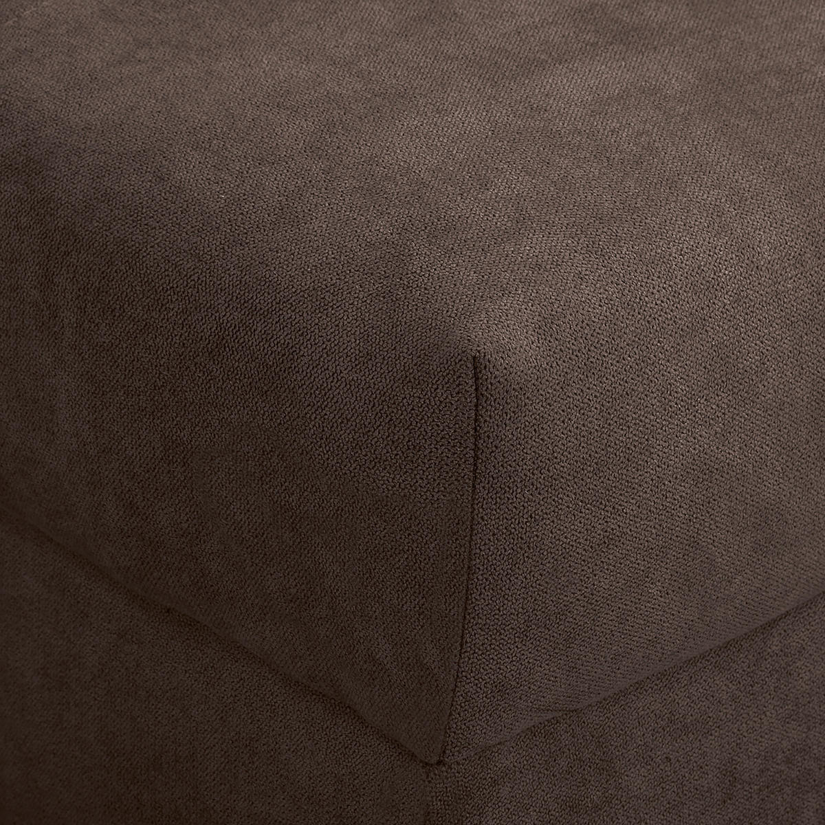 ECKSOFA inkl. Hocker Ariella in Mikrofaser Graubraun  161/231 cm  - Graubraun/Naturfarben, Design, Holz/Textil (161/231cm) - Livetastic