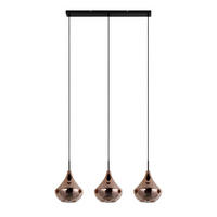 HÄNGELEUCHTE Sinj 87/22/175 cm   - Roségold/Schwarz, Design, Glas/Metall (87/22/175cm) - Novel