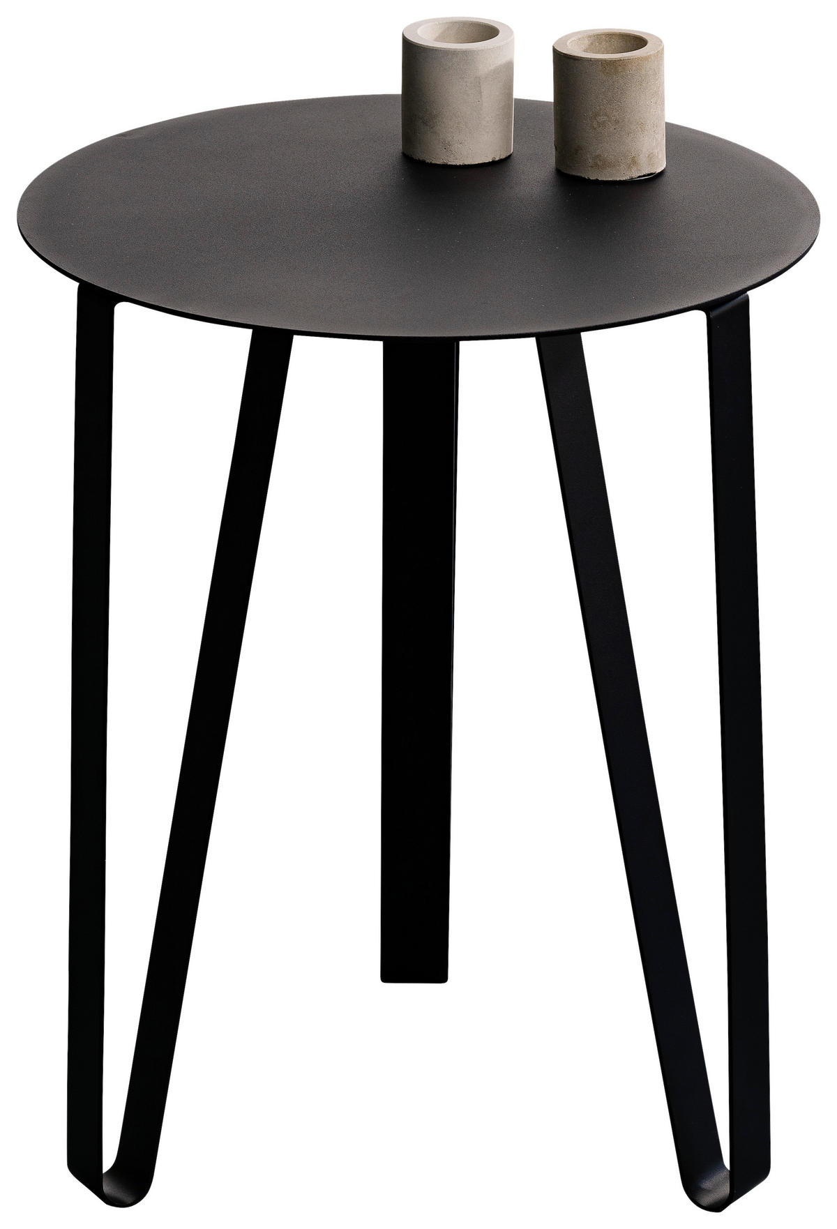 COUCHTISCH in Metall 40/40/50 cm  - Schwarz, Design, Metall (40/40/50cm) - Xora