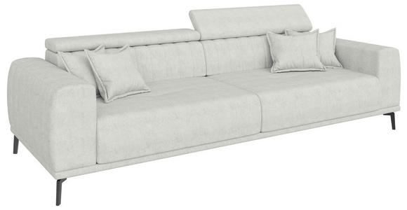 BIGSOFA Webstoff Naturfarben  - Schwarz/Naturfarben, KONVENTIONELL, Textil/Metall (280/80/113cm) - Carryhome