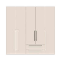 ORMAR SA KLASIČNIM VRATIMA kašmir  227/224/56 cm  - kašmir, Dizajnerski, pločasti materijal/plastika (227/224/56cm)