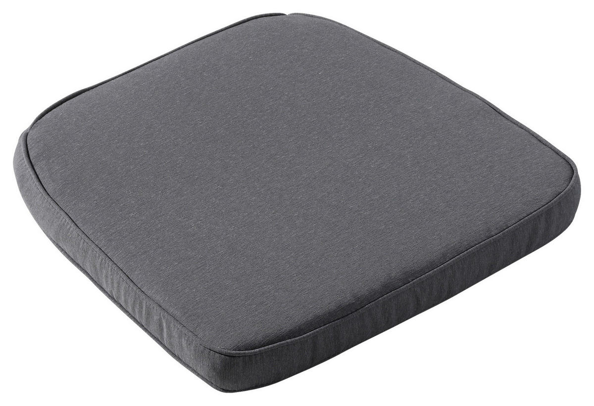 SITZKISSEN  - Graphitfarben, Basics, Textil (48/5/46cm)