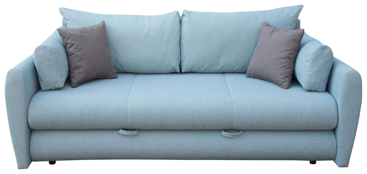 3-SED,  turkizna tekstil  - turkizna/črna, Design, umetna masa/tekstil (235/115cm) - Ti'me