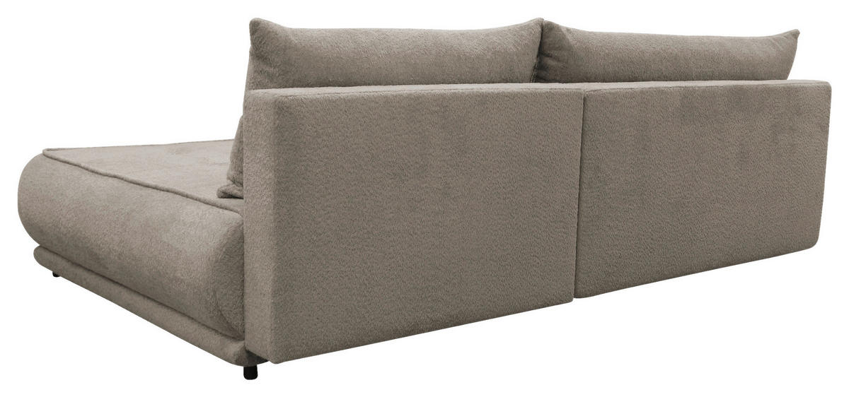 ECKSOFA  PAROS Beige Bouclé  - Beige/Schwarz, Design, Kunststoff/Textil (277/179cm) - MID.YOU