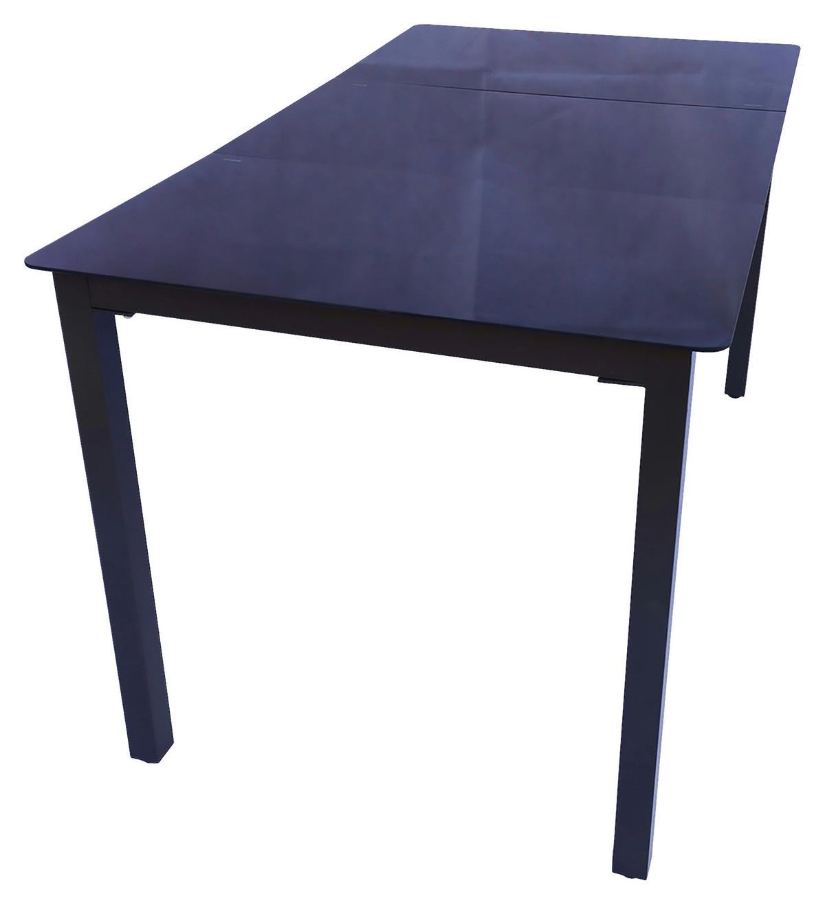 GARTENTISCH 140/73/80 cm Metall, Glas Schwarz rechteckig  - Schwarz, Basics, Glas/Metall (140/73/80cm) - Gardenson