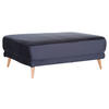 HOCKER Flachgewebe Dunkelgrau  - Dunkelgrau/Naturfarben, KONVENTIONELL, Textil (130/46/110cm) - Livetastic