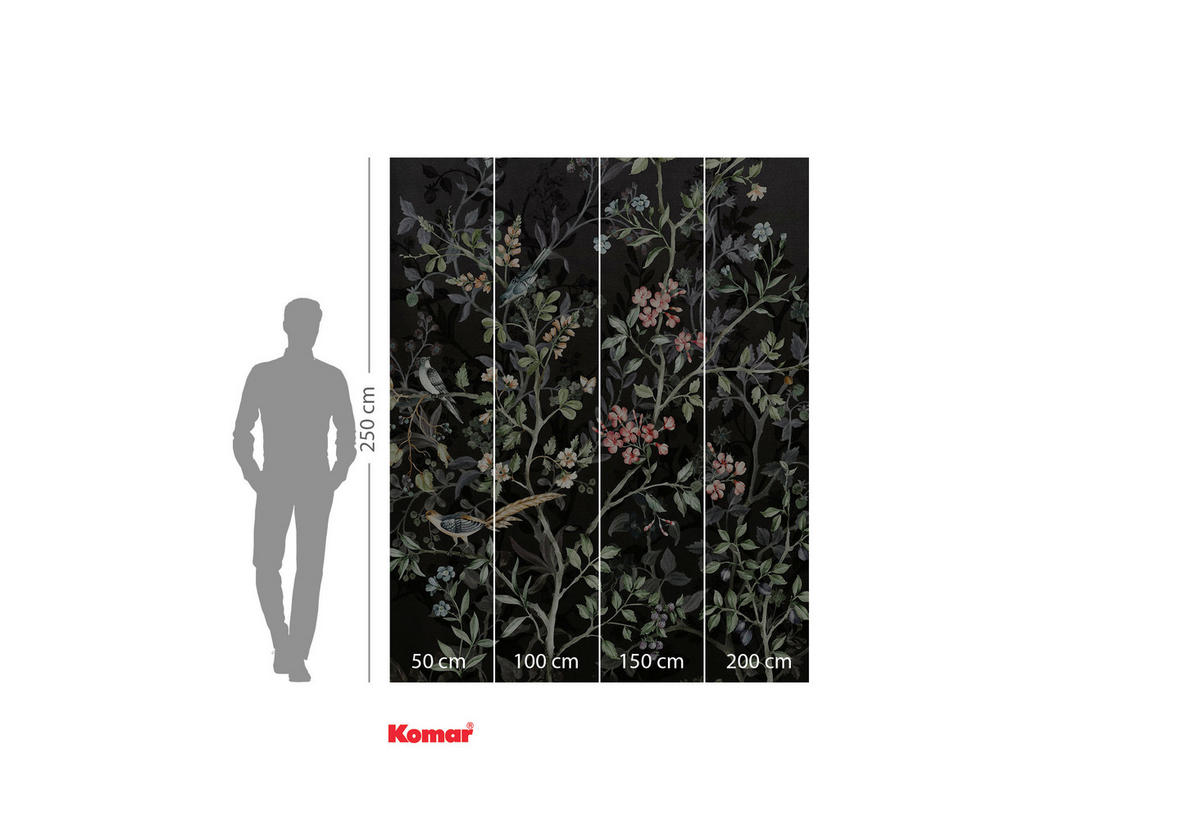 VLIESTAPETE  - Schwarz/Rosa, Basics (200/250cm) - Xora