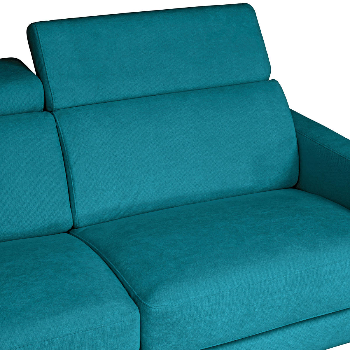 SCHLAFSOFA MIT TEMPUR MATRATZE Velours Petrol  - Petrol/Schwarz, Design, Textil/Metall (200/85-99/104cm) - Novel